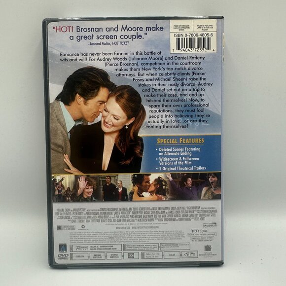 Laws Of Attraction DVD 2004 Pierce Brosnan Julianne Moore Comedy Fullscreen - Picture 2 of 3